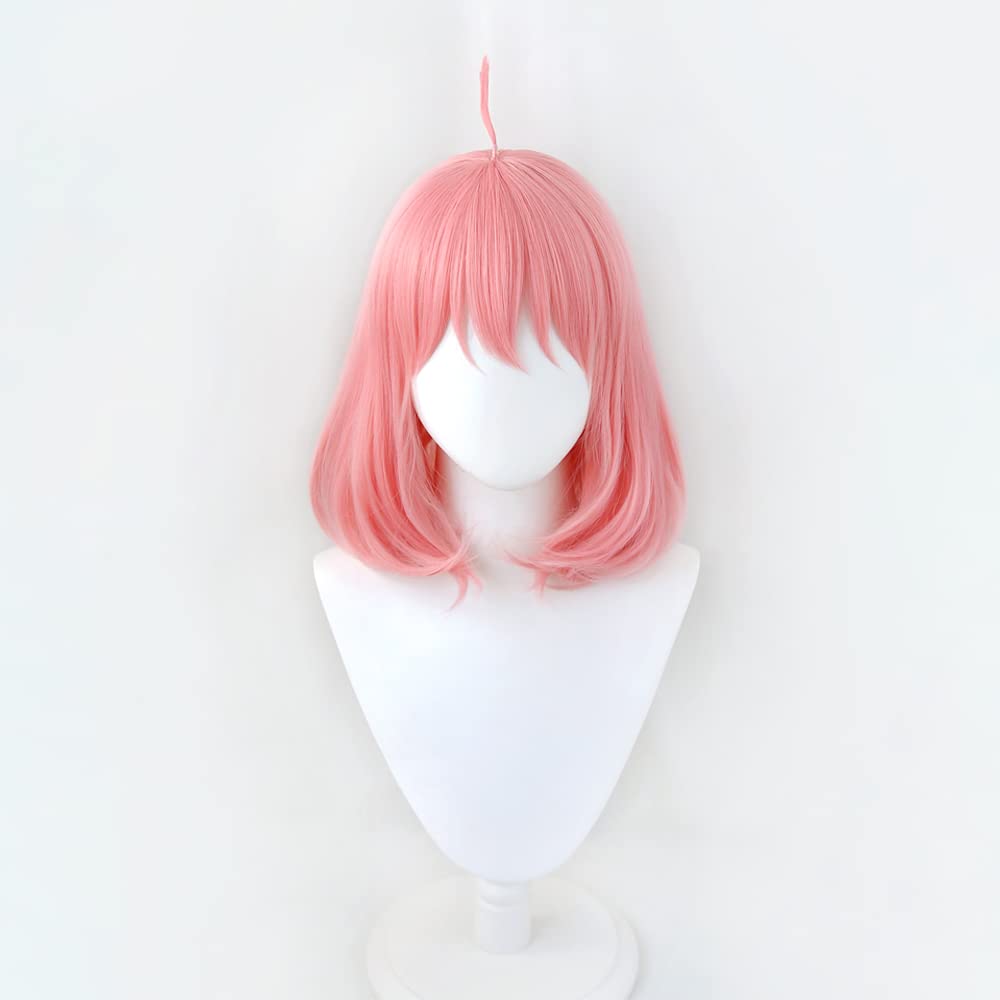cosplay wig from in short to perfect for disguise 3 bonus and a memo pad Heat-resistant "Second Castle" pink, long, 35cm, + items net, hairpins,