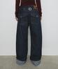 Saendeulig Wide Roll Up Denim Pants_Deep Blue