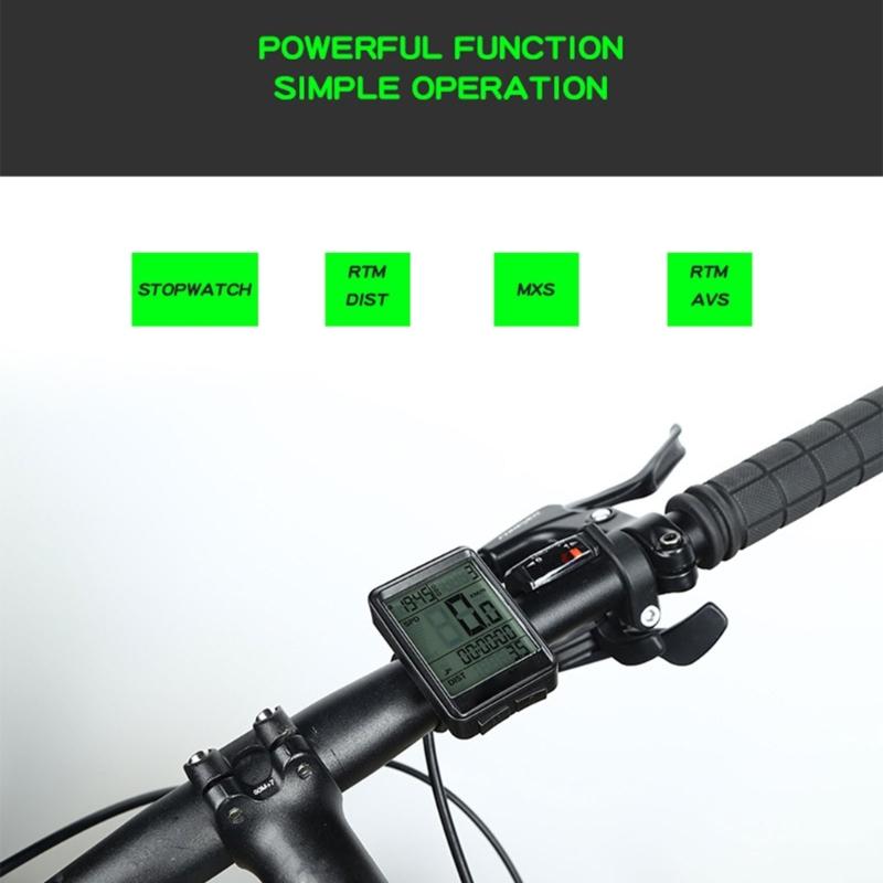 Bicycle Speedometer Watch Waterproof Wireless Cycle Bike Computer Bicycle Odometer with LCD Display & Multi-Functions