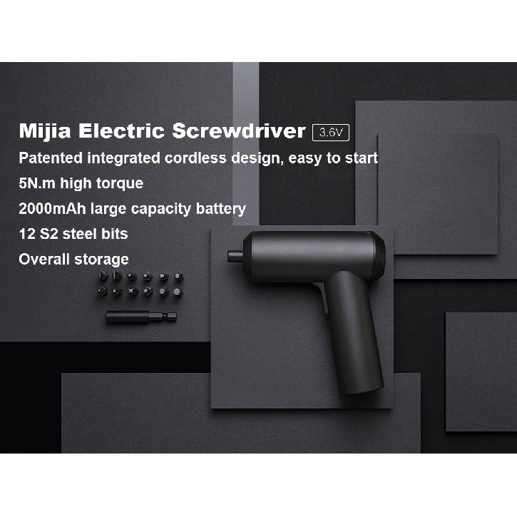 Mijia Elektrický šroubovák 3,6V 2000mAh 5 Nm Krouticí moment Elektrický šroubovák Domácí S 12ks S2 Šroubovací bity Domácí nářadí