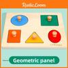 Wooden Geometric Shape Matching Board For Toddlers Educational Toy For Early Learning