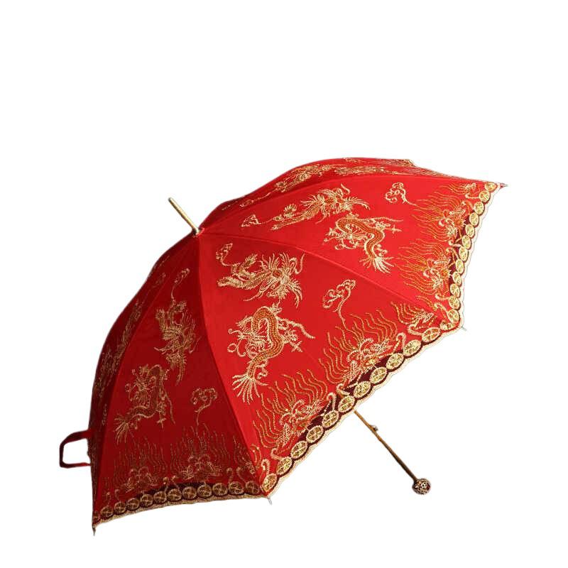 Chinese-Style Red Wedding Umbrella for Brides – A Traditional Dowry and Celebration Accessory