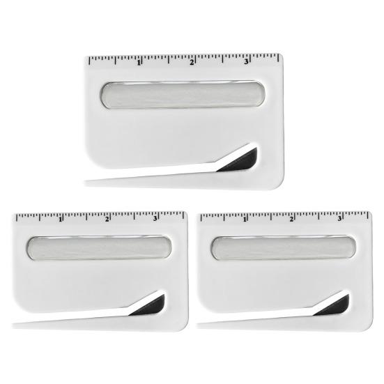 3Pcs 3 In 1 Letter Opener with Magnifying Glass And Ruler Precise Cutting Technology Ergonomic Design Envelope Opener