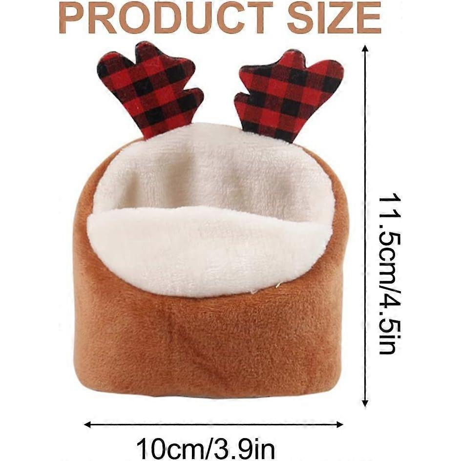 Guinea Pig Bed,Warm Hamster Bed Cozy Pet House with Soft Removable Cushion Hideout Cage Winter Nest Accessories for Small Animals Rabbit Ferret Hedgeh