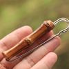 Natural Bamboo Pin Vintage Graceful Brooch Cardigan Suit Safety Pins U Shape Buckle For Women Men Jewelry Decorate