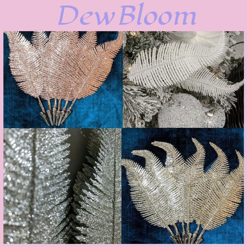 Elegant Clip On Feather Glitter Baubles For Stunning Christmas Tree Decor