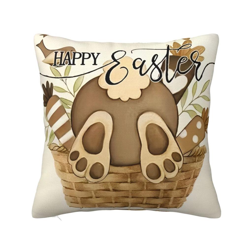 Easter Rabbit Bunny Pillowcases Sofa Cute Cushion Cover Funny Home Decoration Throw Pillow Case 40*40