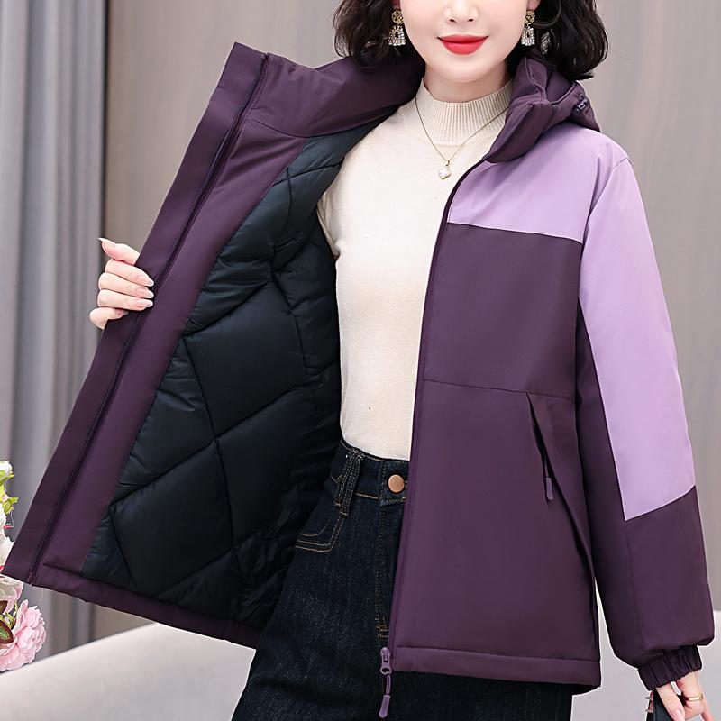 Fashion Winter Woman Parkas Hooded Thick Warm Outerwears Loose Long Sleeve Plus Size Jacket Women's Coats