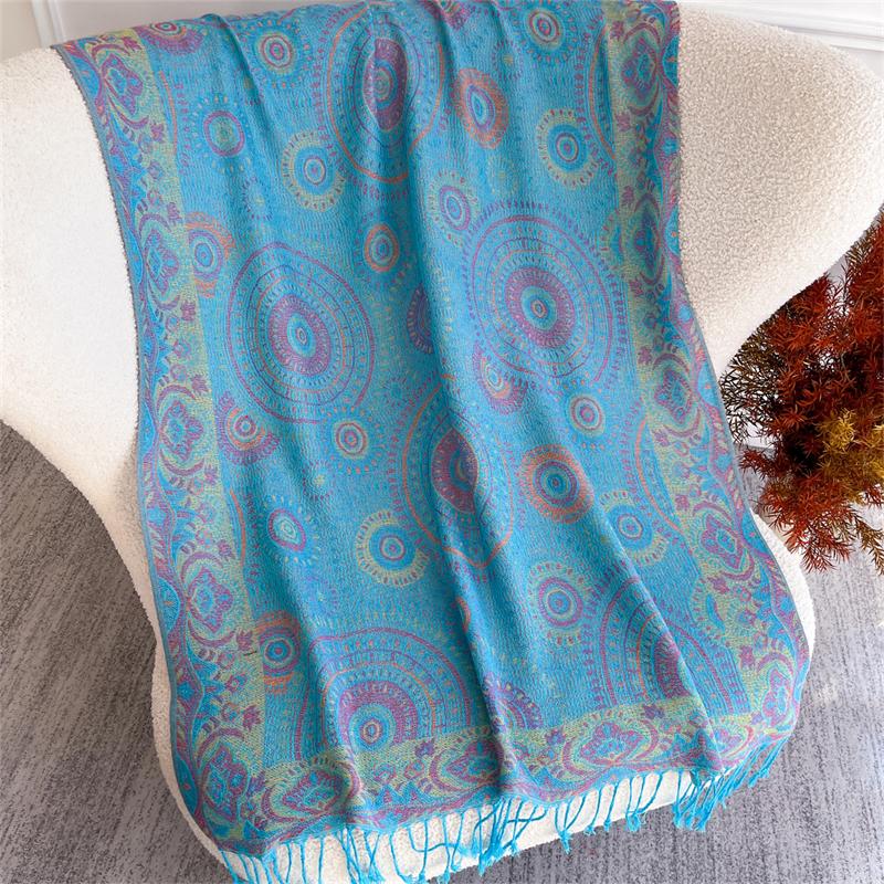 Luxusmarke Herbst Kaschmir Pashmina Schal für Damen Wickeltuch Warm Winter Jacquard Schals Design Druck Damen Foulard Stolen Schal