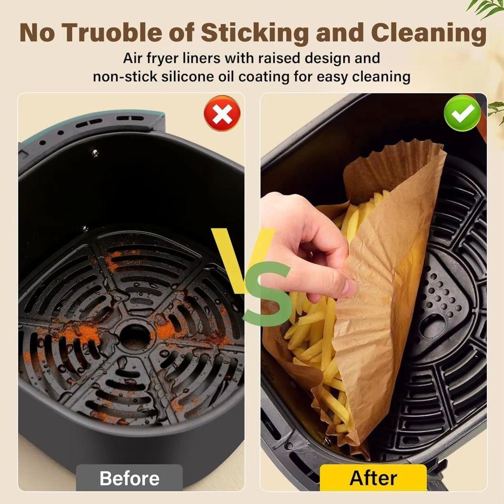 20/50/100Pcs Non-Stick Air Fryer Paper Oil Proof Frying Paper  for Steamer Muffin Cupcake