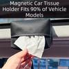 Stable Mounting Car Magnetic Tissue Box Rectangular Sun Visor Tissue Box  Car Interior