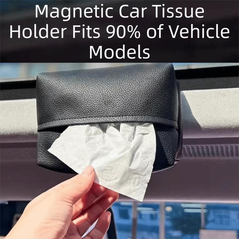 Stable Mounting Car Magnetic Tissue Box Rectangular Sun Visor Tissue Box Car Interior
