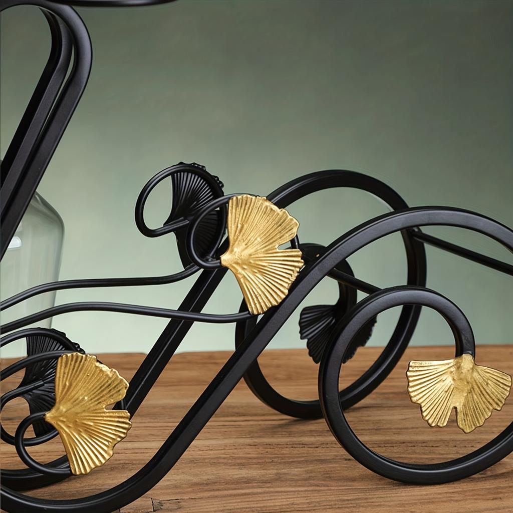 Portabottiglie da 1 bottiglia Design simile a un triciclo con base stabile, organizer da piano di lavoro salvaspazio, elegante decorazione da cucina per home bar, tavolo da pranzo