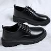 Luxury Men's Genuine Leather Business Formal Shoes British Style Men's Black Platform Lace Up Casual Shoes Zapatos De Cuero 2025