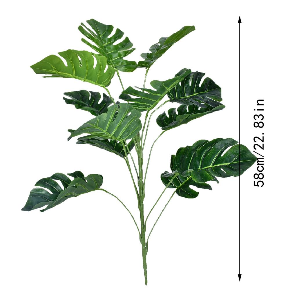 Home Decoration Artificial Plants Leaves 12 Heads Large Leaves Artificial Flower Latex Bridal Wedding Bouquet Simulated Plants