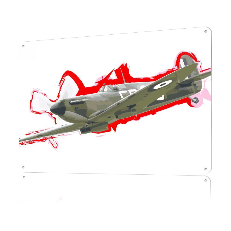 Supermarine Spitfire Abstract Art Tinplate Poster Customized Wall Art Retro Vintage Metal Signs for Fans Decoration Bedroom Home