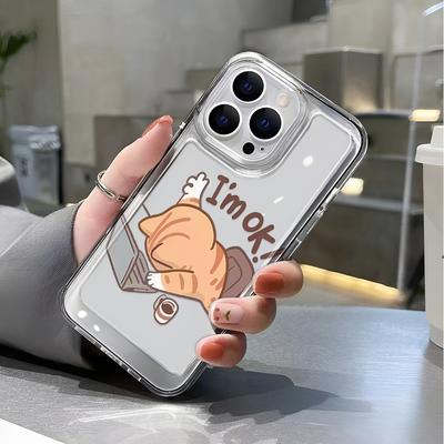 Phone Case For Iphone 17 Air 15 14 13 12 11 16 17 Pro Max Plus Cute Cat Anti Fall And Anti Fingerprint Phone Case Cover