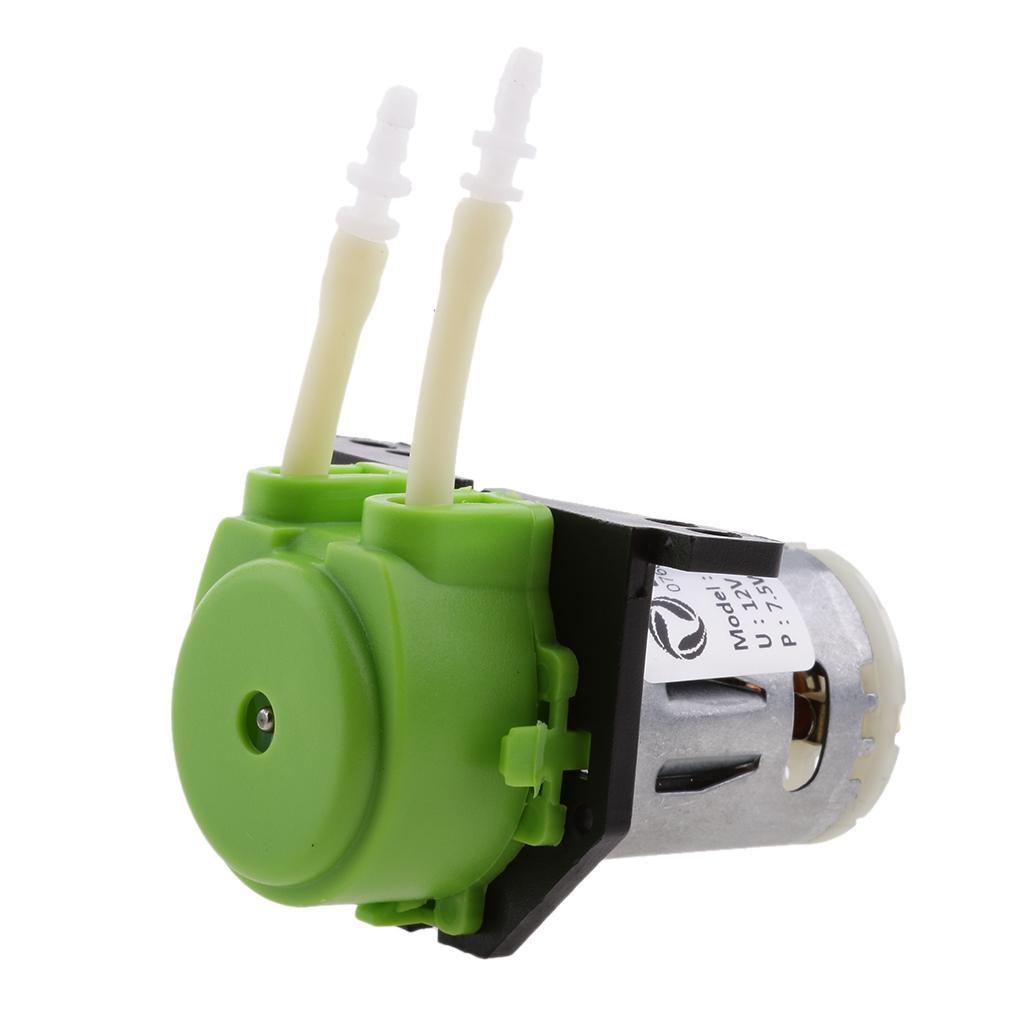 2x 12V Peristaltic Liquid Miniature Dosing Hose Pump For Aquarium Lab Green