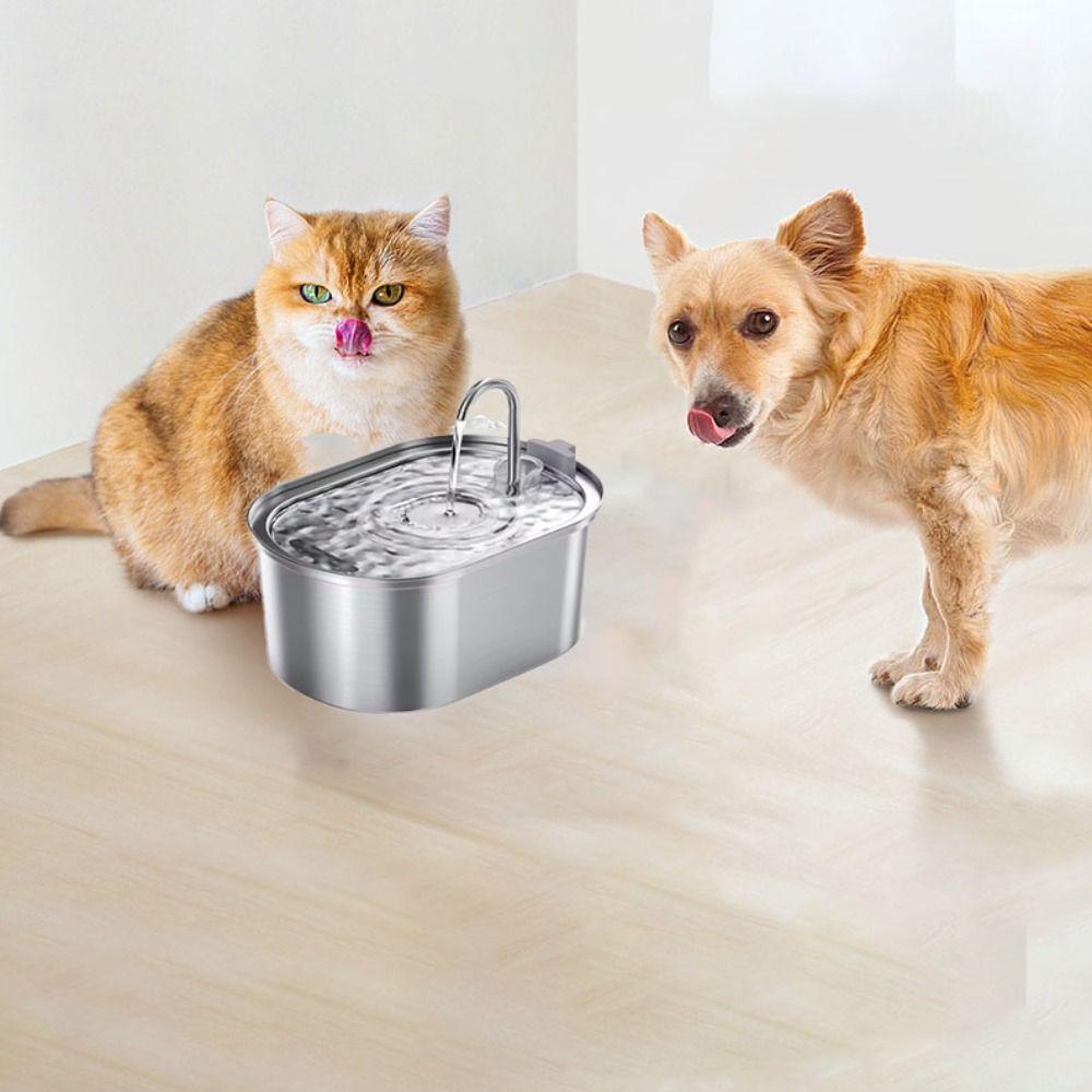 Stainless Steel Pet Water Dispenser Automatic Pet Water Drinker Smart Cat Water Fountain  Dog