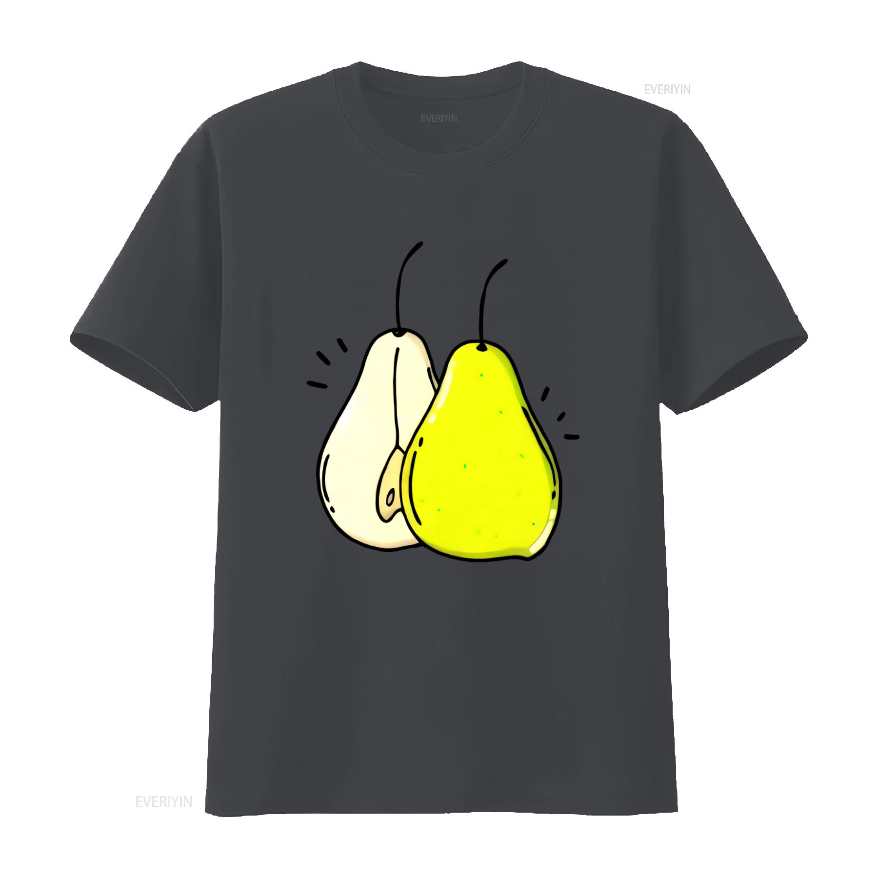 

Pear Fruit Print Hipster Style T Shirt for Men and Women Trendy Comfortable vintage Washed Stretched graphic Stylish 4XL