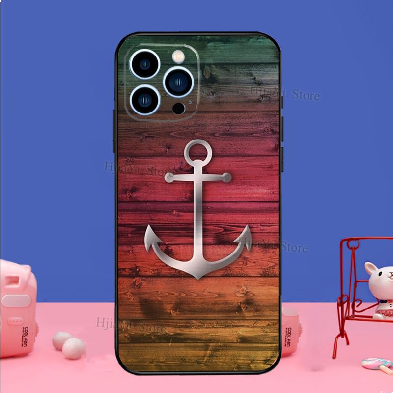 Anchor Boat Phone Case For iPhone Samsung Galaxy Redmi Xiaomi Oppo OnePlus Note S A 7 8 9 10 11 12 13 14 20 21 22 23 53 54 Pro Max Plus Ultra TPU Soft