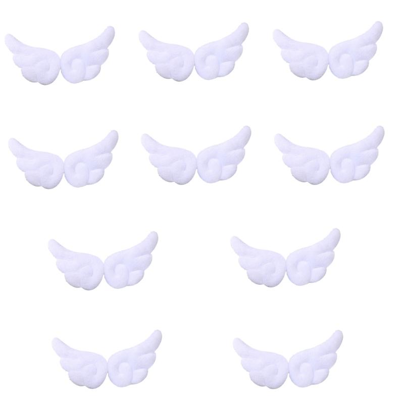 

10Pairs Angel Wing Hairpins Headwear Cartoon Hairpieces Alloy Fashion Clip Ornament for Women and Children