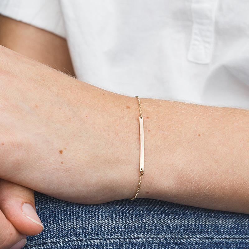 

Gold-Plated Geometric Rectangle Stainless Steel Bracelet - European/American Minimalist Design
