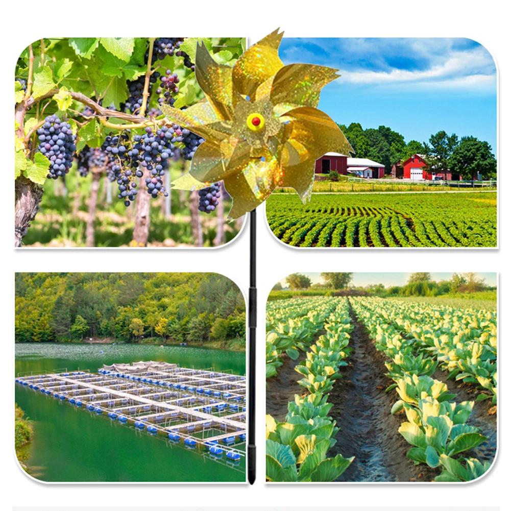 1-3pcs Bird Repeller Windmill Spinner 7/8 Leaves DIY Birds Deterrent Pinwheels for Outdoor Lawn Yard And Garden Home Decorations