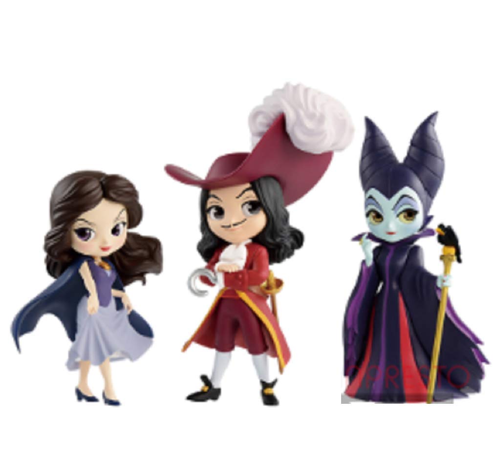 

Disney Character Q posket petit Villains набор фигурок из 3 типов [Ванесса/Капитан Крюк/Малефисента]