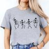 Harajuku New Tshirt Dancing Skeleton Print Fashion Womens Tshirt Skeleton Halloween Party Tshirt Womens Casual Tshirt
