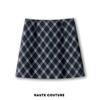 Women's Fashionable Retro Plaid Skirt - Autumn 2025 Style, Petite High Waist, Hip-Hugging Brown Slit Design