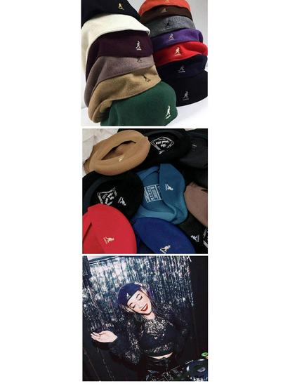 KANGOL Unisex Summer Mesh Beret - Hyuna Style Windproof Flat Cap