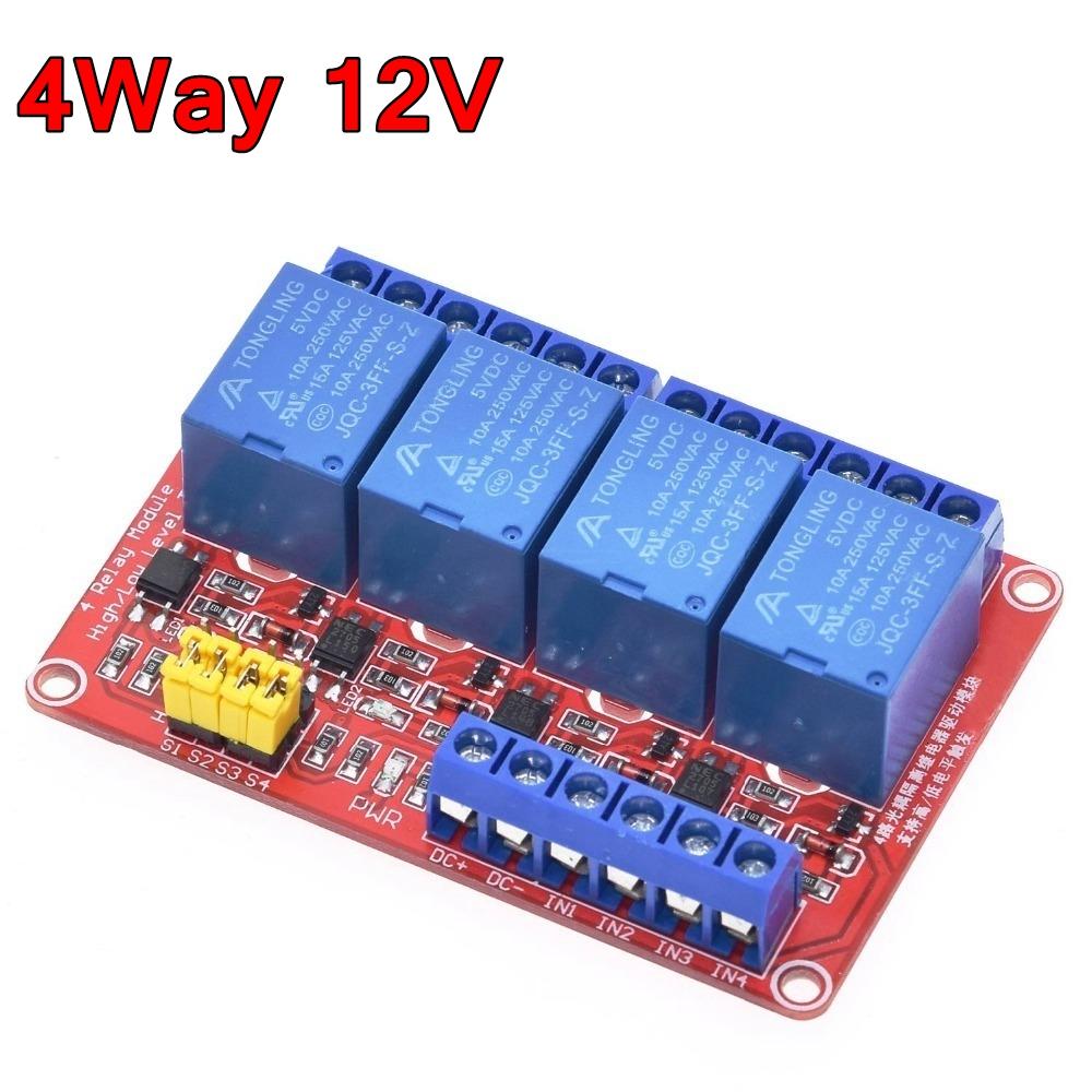 TZT 1/3PCS 1 2 4 8 Channel 5V 12V Relay Module Board Shield With Optocoupler Support High and Low Level Trigger for Arduino