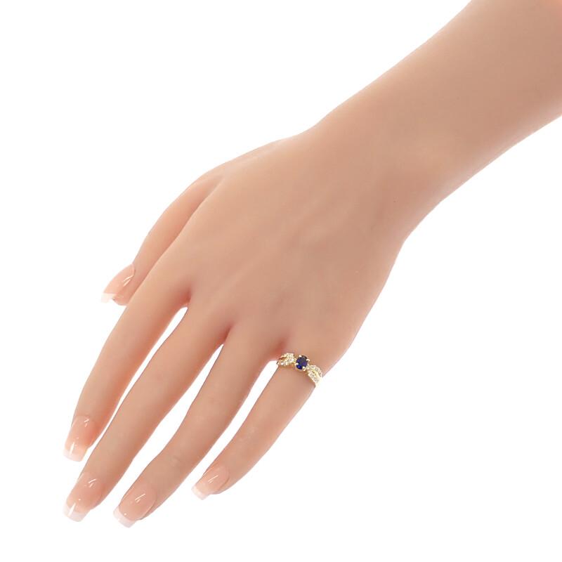 no brand  #8(JP Size) ring blue K18 yellow gold Women