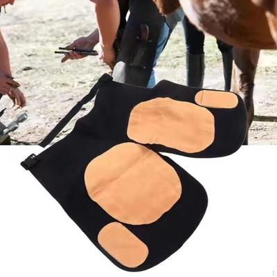 Horse Farrier Apron Chaps Canvas PU Leather Comfortable Equestrian Equipment with