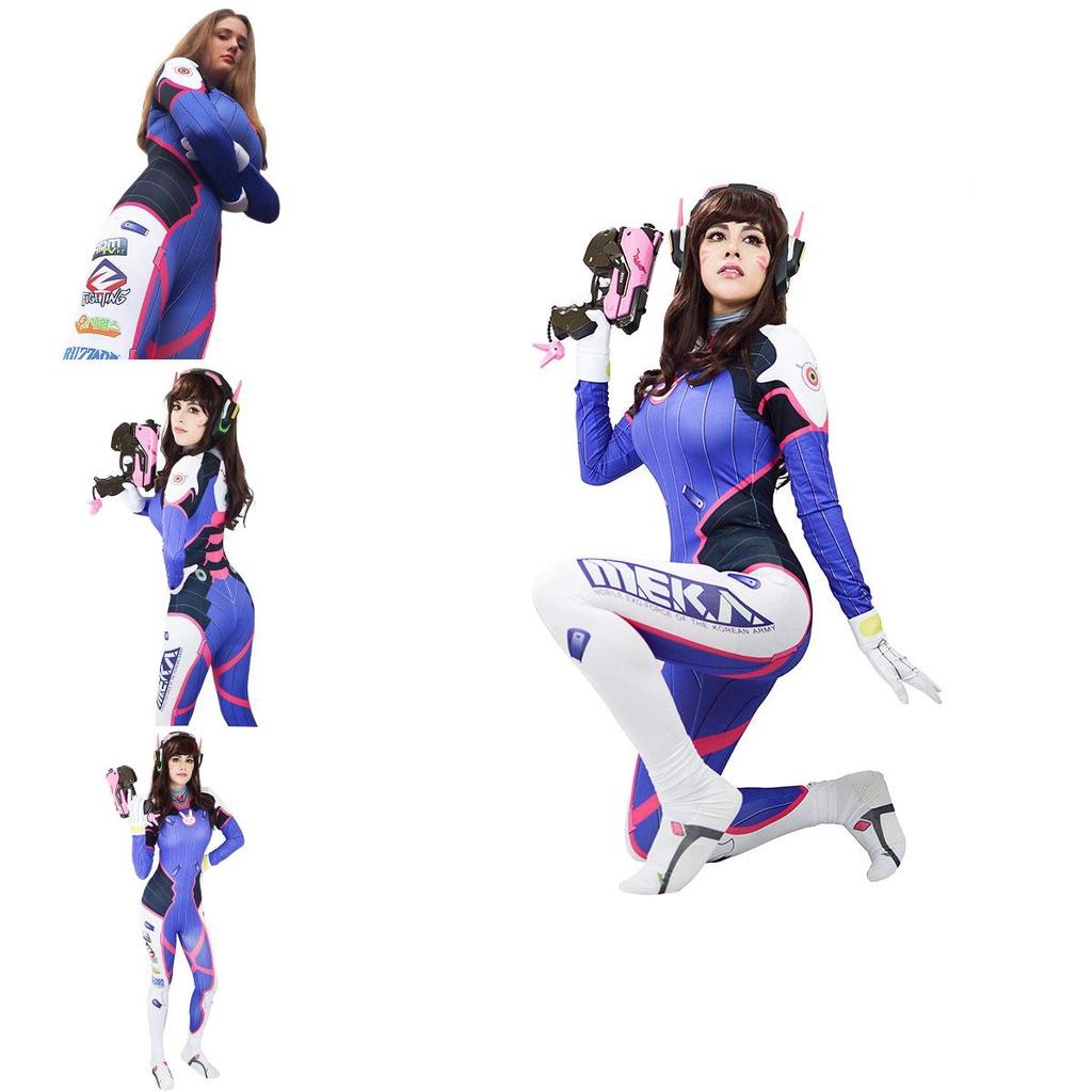 Overwatch D.va Cosplay Costume Jumpsuit For Women Premium Polyester Material For Comfort And Durability