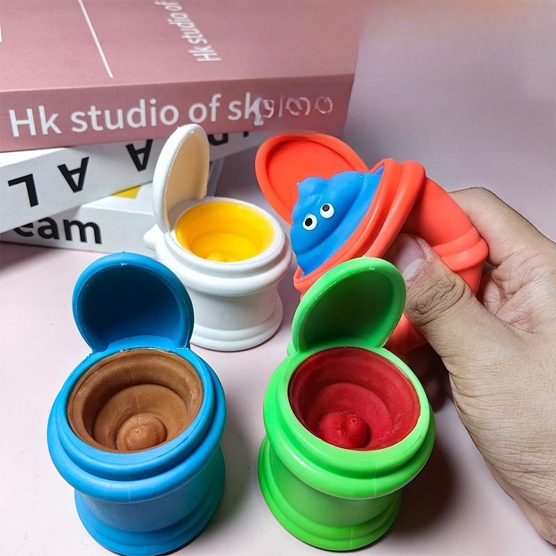 Bai Fen Bai Toys Creative Squeeze Toilet Poop Squishy Novelty Prank Hand Squeeze Toy For Stress Relief And Funny Trick