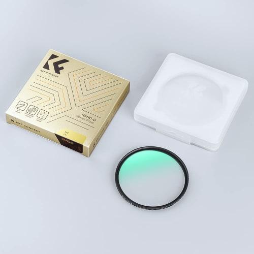 K&F Concept 52mm Lens Filter High Transmittance Ultra Thin Water Repellent and Stain Resistant AGC Japanese Optical Glass Lens Protection MCUV Filter