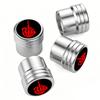 4PCS Tire Valve Stem Caps with O Rubber Ring Rustprood Fade Resistant Metal Tire caps,Universal Fit for Cars/Trucks Valve Stems 1
