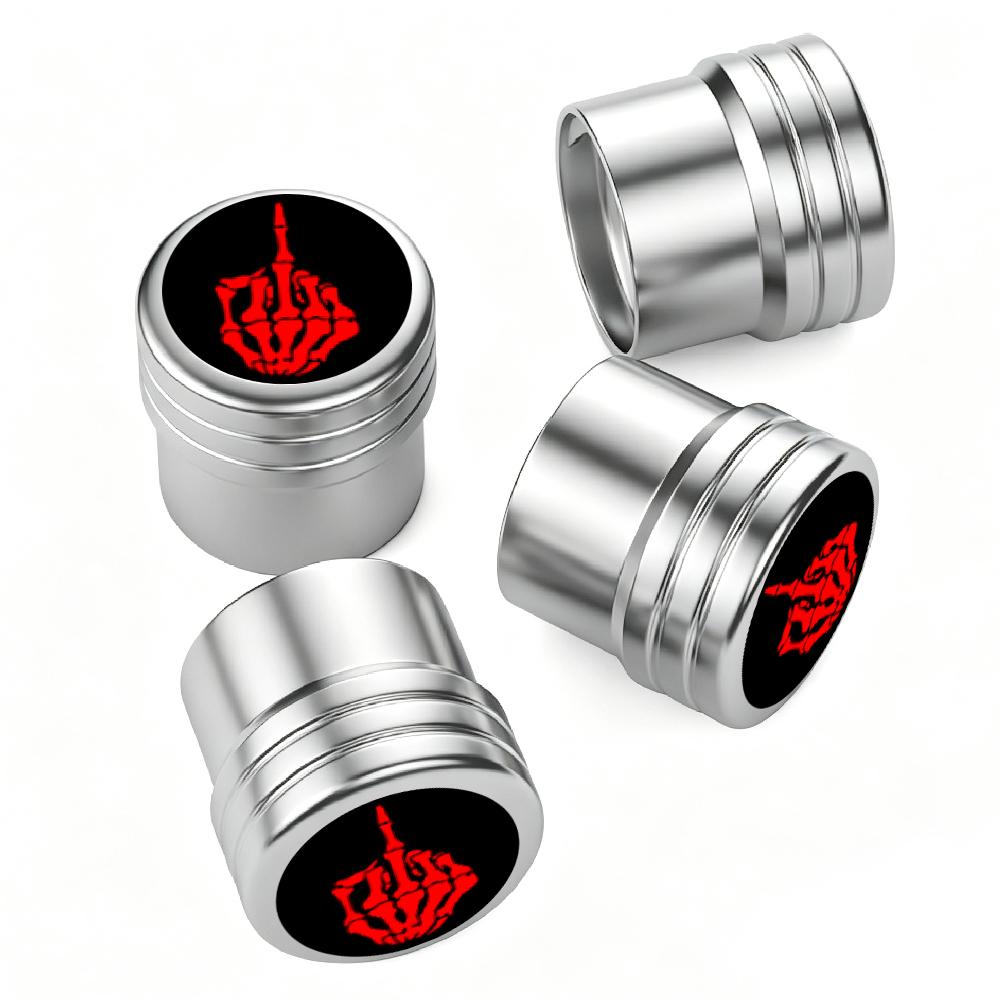 4PCS Tire Valve Stem Caps with O Rubber Ring Rustprood Fade Resistant Metal Tire caps,Universal Fit for Cars/Trucks Valve Stems 1