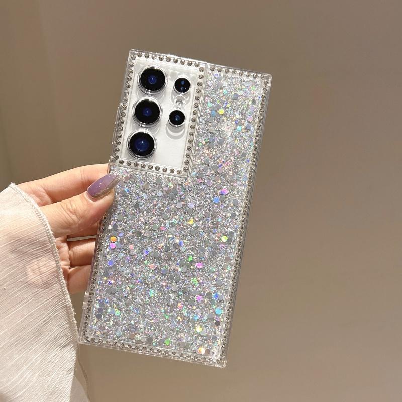 Luxury Shiny Diamond Glitter Sequins Case For Samsung S25 Edge S24 Plus S23 S22 S21 Ultra S20 FE A56 A36 A26 A16 A14 A15 Cover
