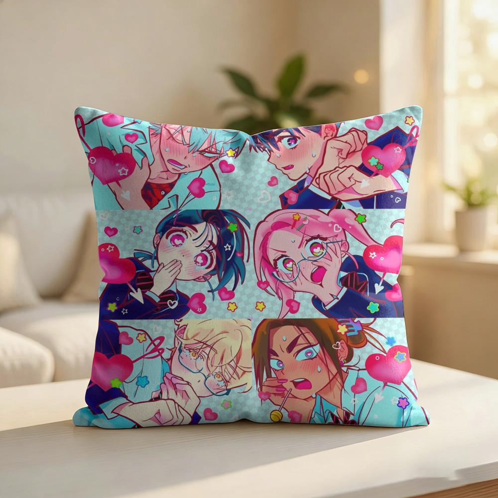 AAlien Stage Game Fashion Cushion Cover Silky Short Plush Invisible Zipper Dustproof Sofa Pillow Case For Home Decor