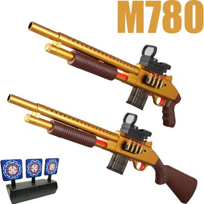 Brand New Safety Shell-Ejecting Soft Bullet Toy Gun, Rifle M780, with Magazine Feed, Red Dot Sight, and Automatic Return Handle