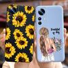 For Xiaomi 12T Pro Case 2022 Cute Sunflower Pretty Girls Cover Silicone Soft Phone Case For Xiaomi Mi12T Mi 12T Pro Cover Bumper