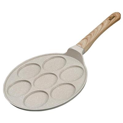7-Form-Pfannkuchenpfanne, antihaftbeschichtete Frühstücks-Grillplatte, gaskompatibel, 10,6 Zoll