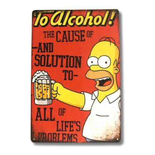 

Homer Tin Sign Duff Beer Bar Vintage Man Cave Decor 20x30cm