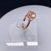 Anel Oval de Morganita Champagne em Ouro Rosa 18k Anel Clássico Feminino Joia, Presente de Casamento para Namorada 2025