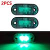 2/4Pcs Led Side Marker Lights 12v 24v Trailer Trucks Car Warning Lamp Clearance Signal Strobe Light Waterproof Oval Amber Lamp
