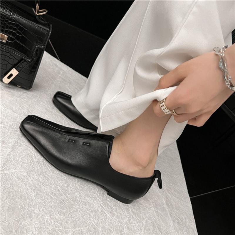Fashion Fashion Versatile Woman Shoes 2025 Spring New Square Toe Flat Shoes Simple Women's Loafers Anti Slip Women Casual Shoe Zapatos