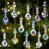 12PCS Christmas Tree Supplies Luxury Crystal Ball Pendant Tree Hanging 2025 New Year Home Window Ornaments Xmas Prism Ball Decor